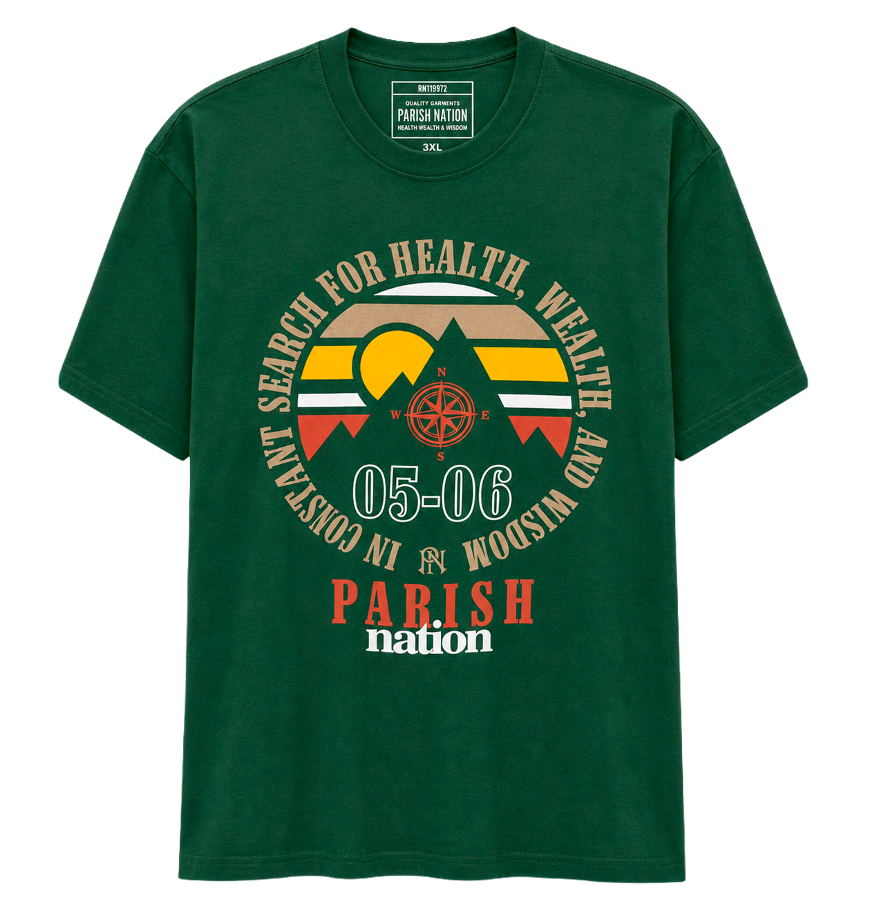 PARISH NATION GRAPHIC T-SHIRT GREEN - N07C2886