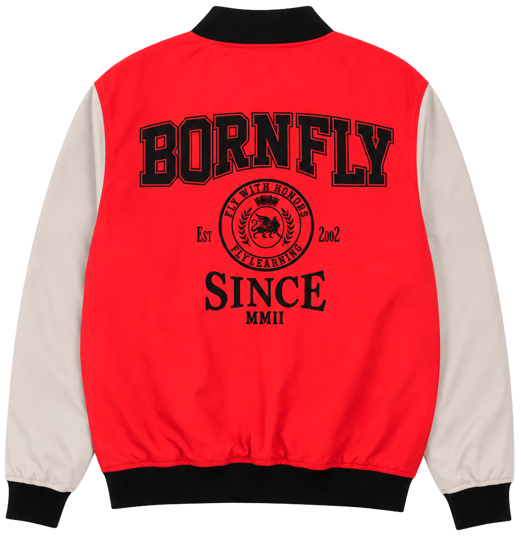 BORN FLY PREMIUM BOMBER JACKET RED - B07O2755