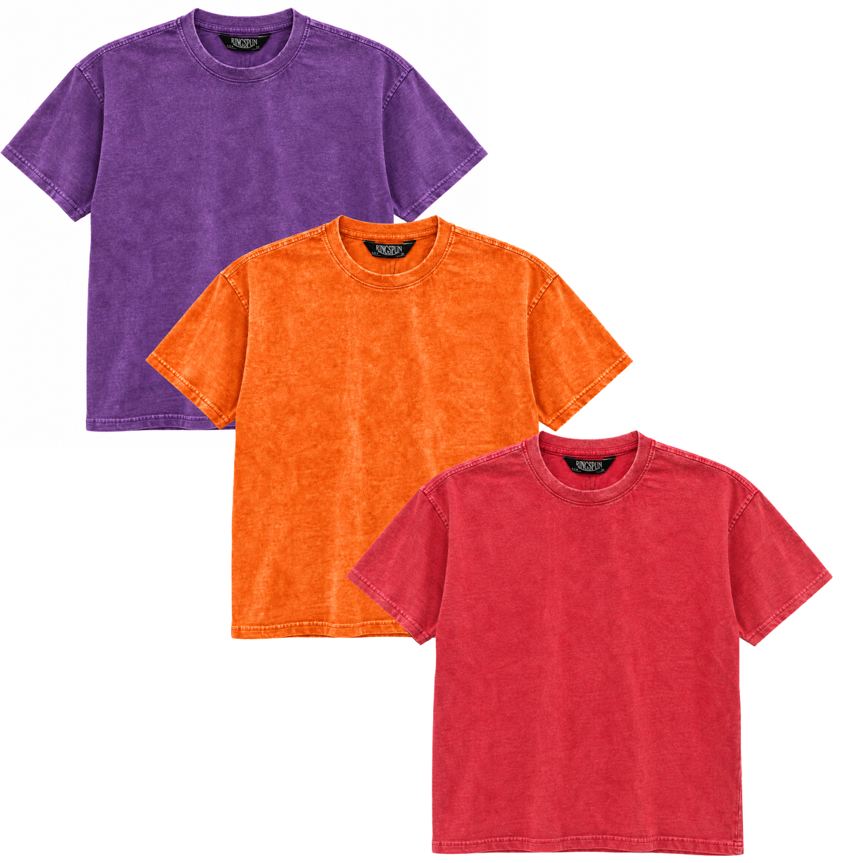 RING SPUN ASSORTED WASHED T-SHIRT ASST - 341-101