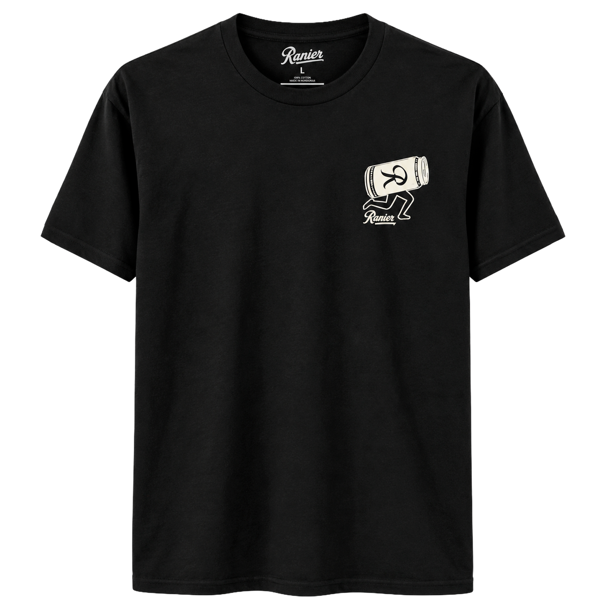 LICENSED RAINIER T-SHIRT BLACK - MOUNTAIN FRESH