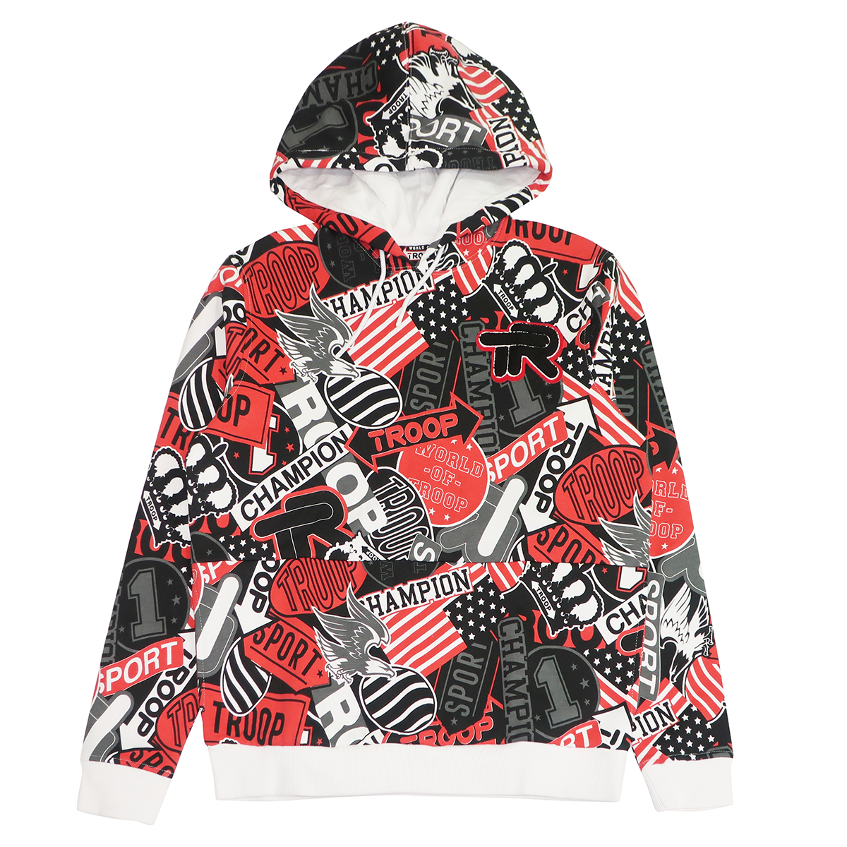 Deals champion all over print hoodie red