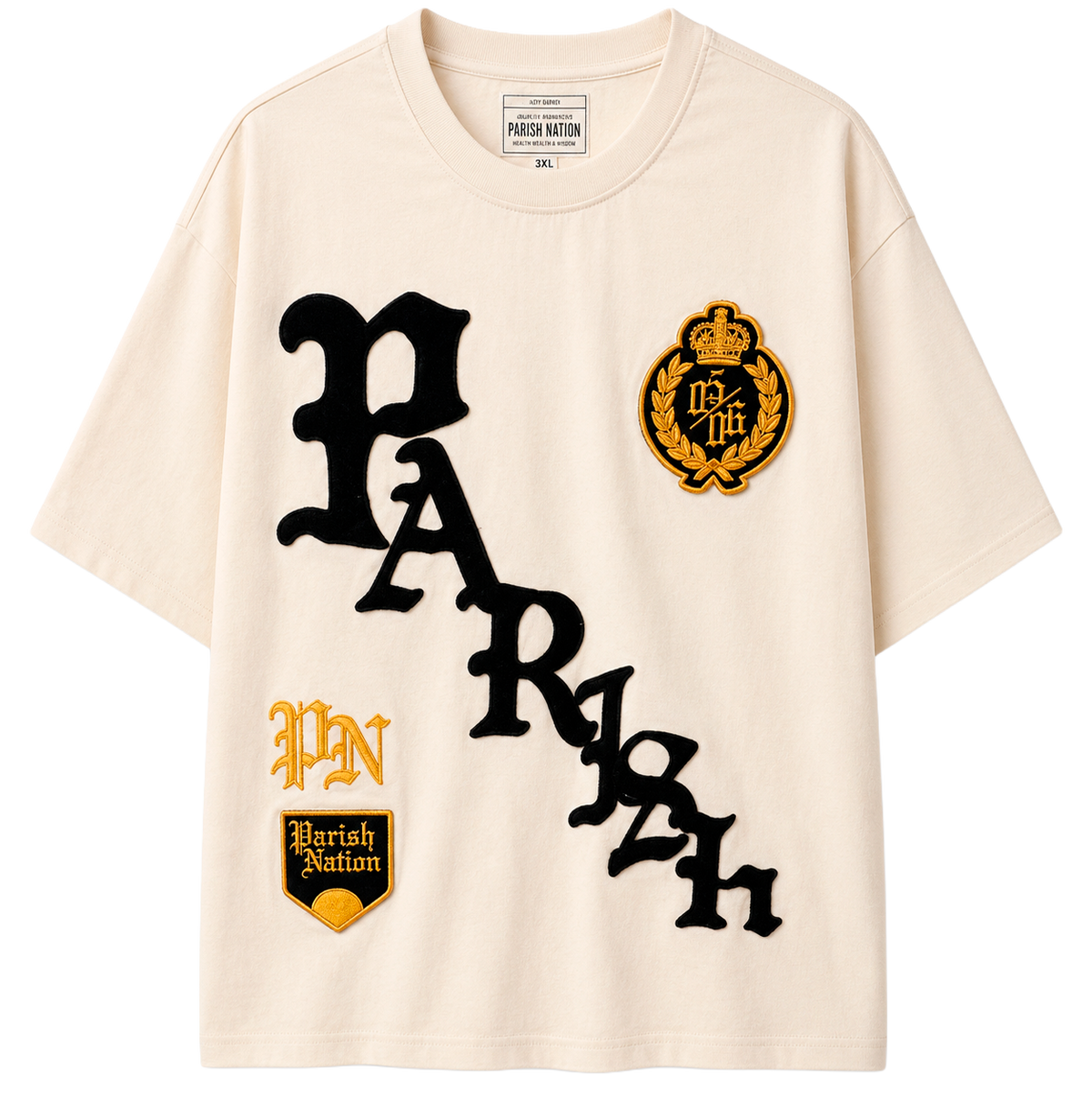 PARISH NATION GRAPHIC T-SHIRT CREAM - N07C3001
