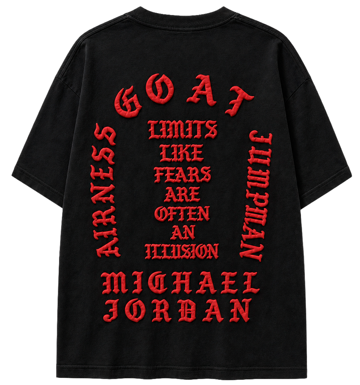 AUTHENTIC LEGENDS PUFF PRINT T-SHIRT BLACK - FEEL LIKE MIKE