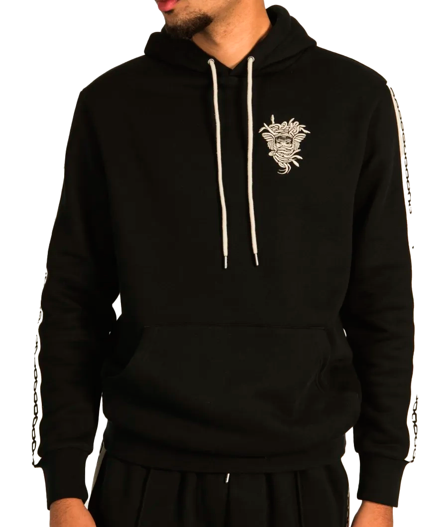 CROOKS & CASTLES MEDUSA CORE HOODIE BLACK - 3I10108