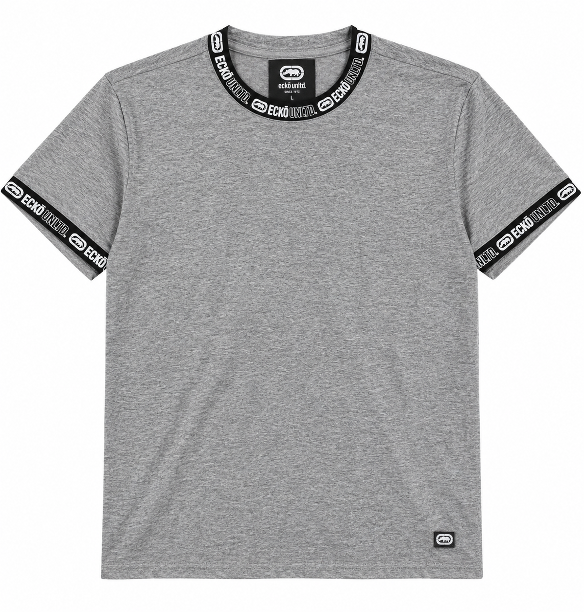 ECKO UNLTD S/S V-NECK T-SHIRT GREY MARLED - EO14K1480