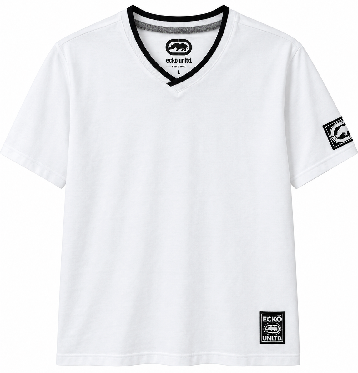 ECKO UNLTD S/S V-NECK T-SHIRT WHITE - EO13K1159