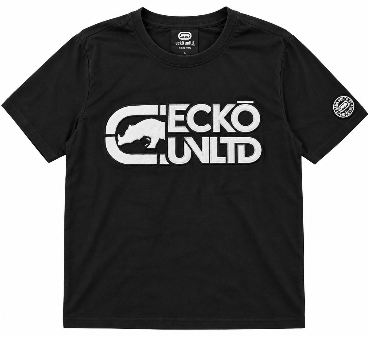 ECKO UNLTD GRAPHIC T-SHIRT BLACK - EO15K1678