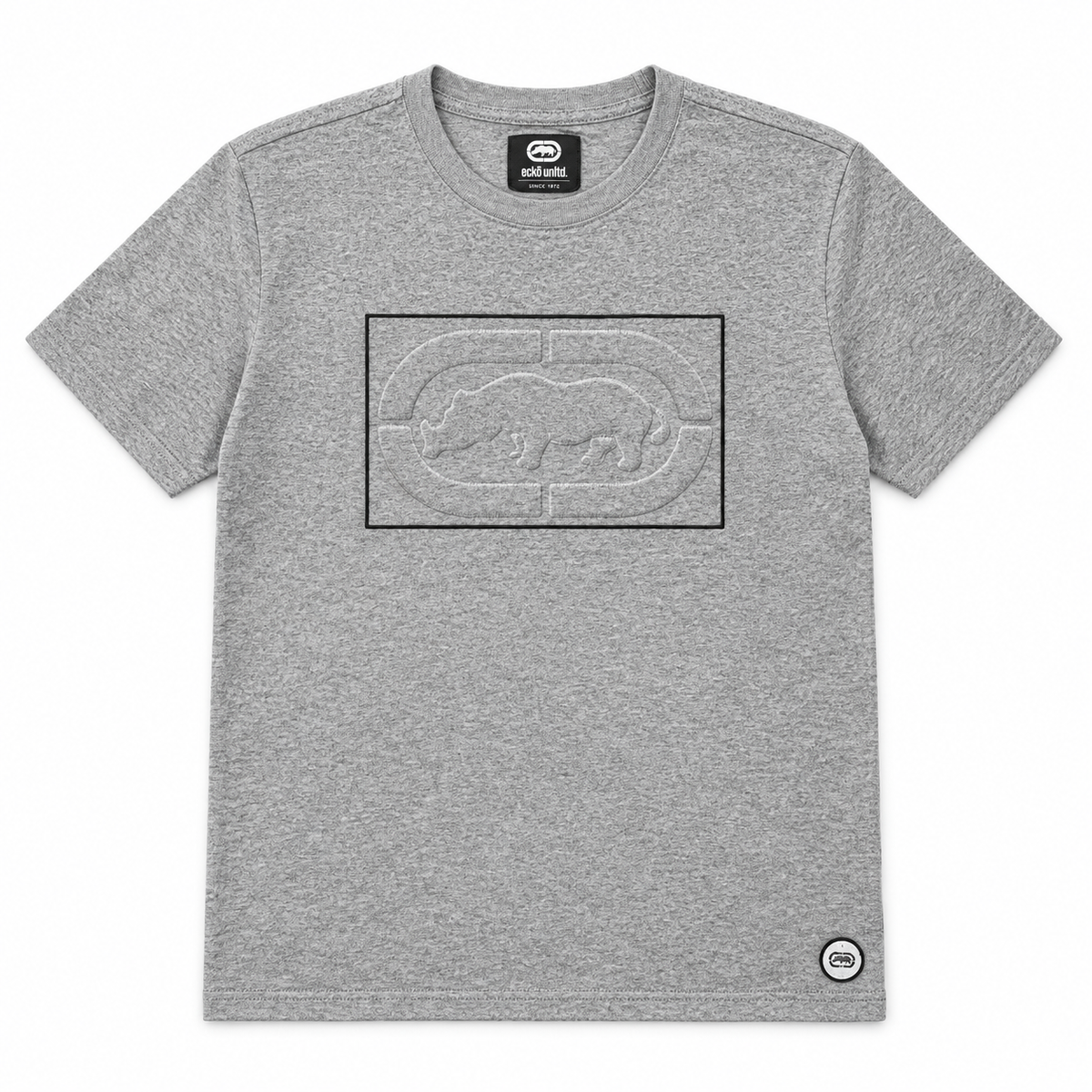 ECKO UNLTD GRAPHIC T-SHIRT GREY MARLED - EO15K1686