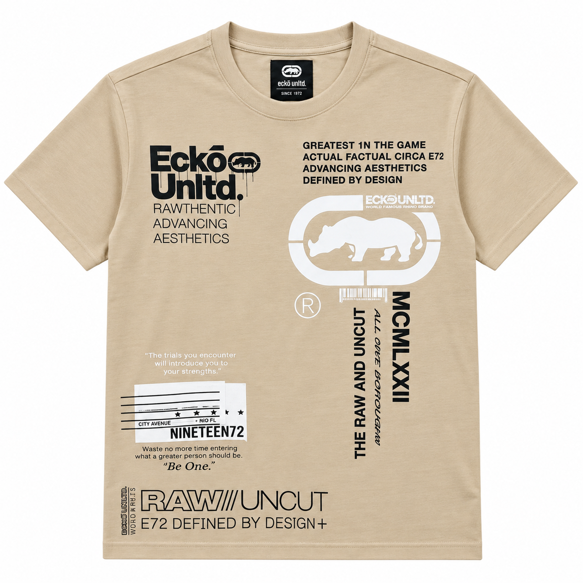 ECKO UNLTD GRAPHIC T-SHIRT TAUPE - EO14K1233