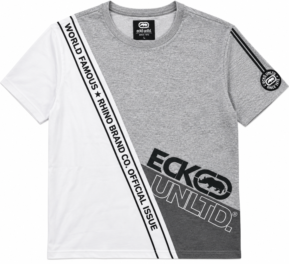 ECKO UNLTD GRAPHIC T-SHIRT GREY MARLED - EO14K1522B