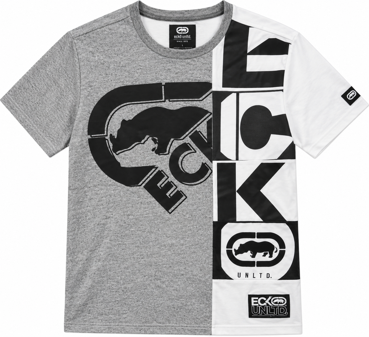 ECKO UNLTD GRAPHIC T-SHIRT GREY MARLED - EO14K1518B