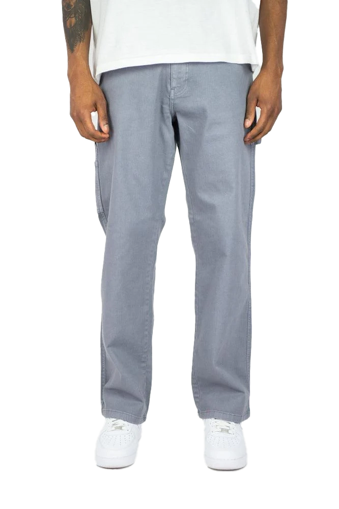 REBEL MINDS TWILL CARPENTER PANTS GREY - 100-680T