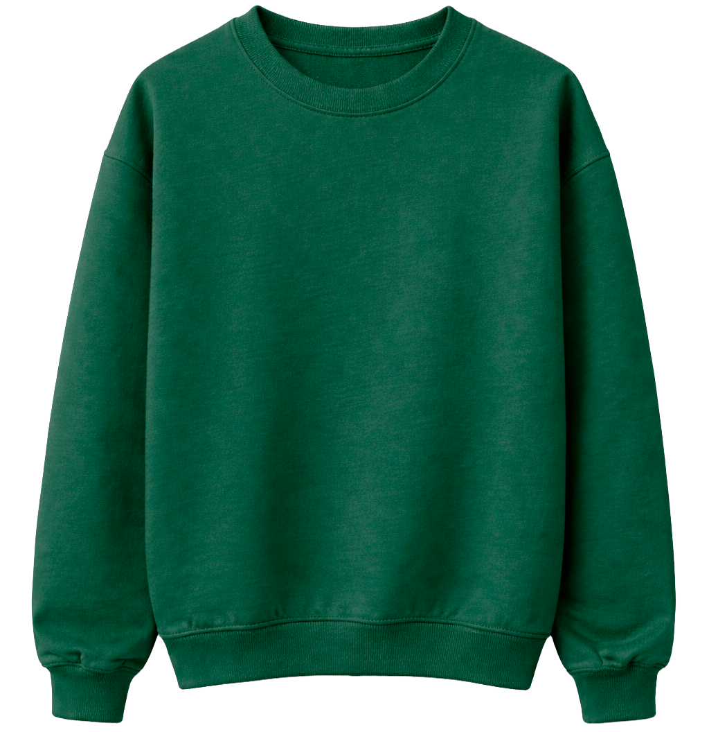 LA FAMILIA HEAVYWEIGHT CREWNECK HUNTER GREEN - LFSU23CN001