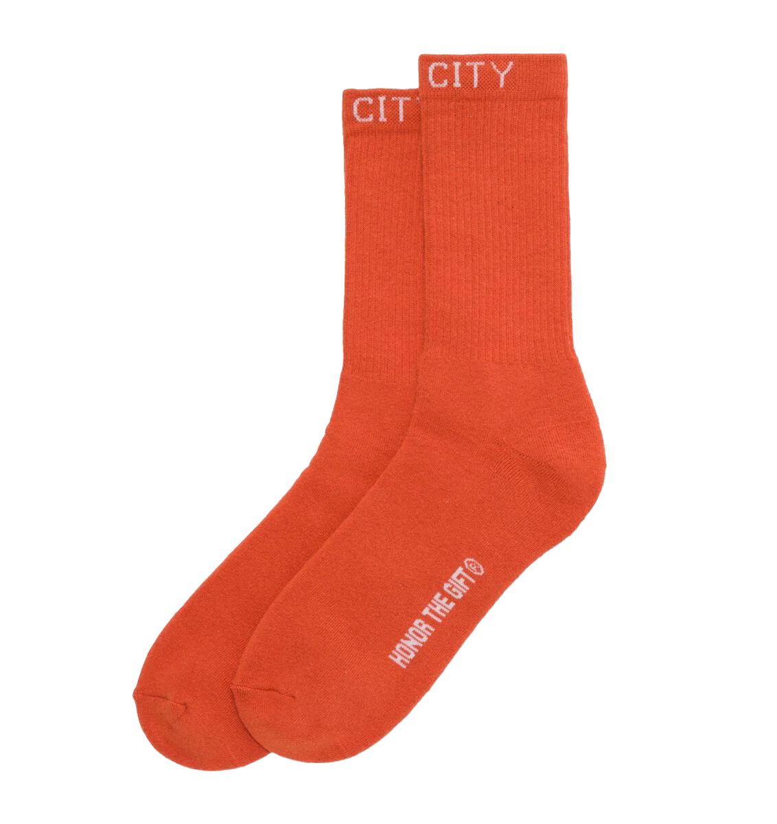 HONOR THE GIFT INNER CITY RIBBED SOCKS ORANGE - HTG230183