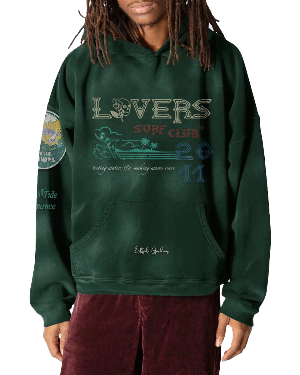 LIFTED ANCHOR HOODIE EMERALD GREEN - LAHL23-3