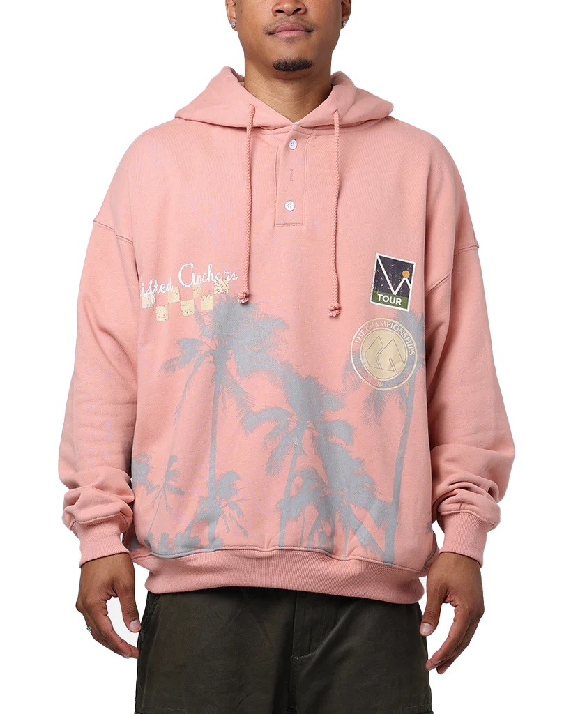 LIFTED ANCHOR GRAPHIC HOODIE DUST ROSE - LASP24-22