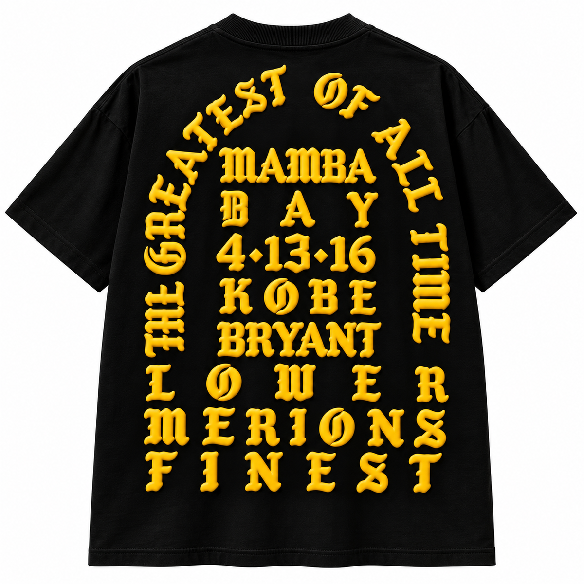AUTHENTIC LEGENDS PUFF T-SHIRT BLACK/GOLD - FEEL LIKE KOBE