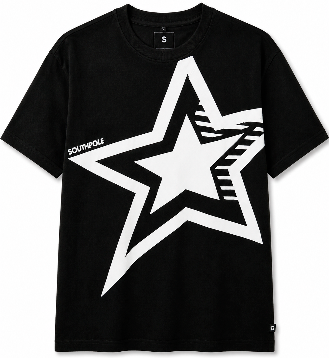 SOUTH POLE PREMIUM GRAPHIC T-SHIRT BLACK - SM450113