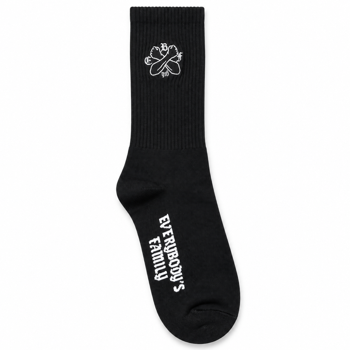 PICK SIC RECORDS KNIT CREW SOCKS BLACK - EBF