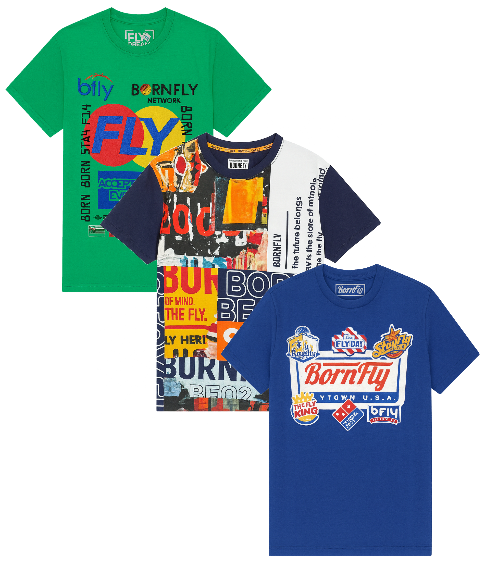 BORN FLY ASSORTED GRAPHIC T-SHIRTS ASST - BFSSTA