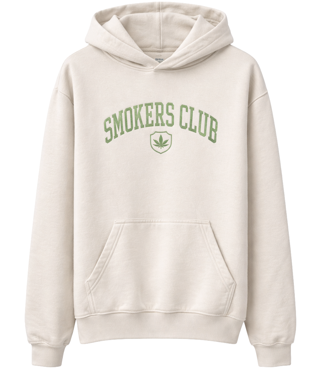 LA FAMILIA HEAVYWEIGHT EMBROIDERED HOODIE BONE - LFSP23HD101E