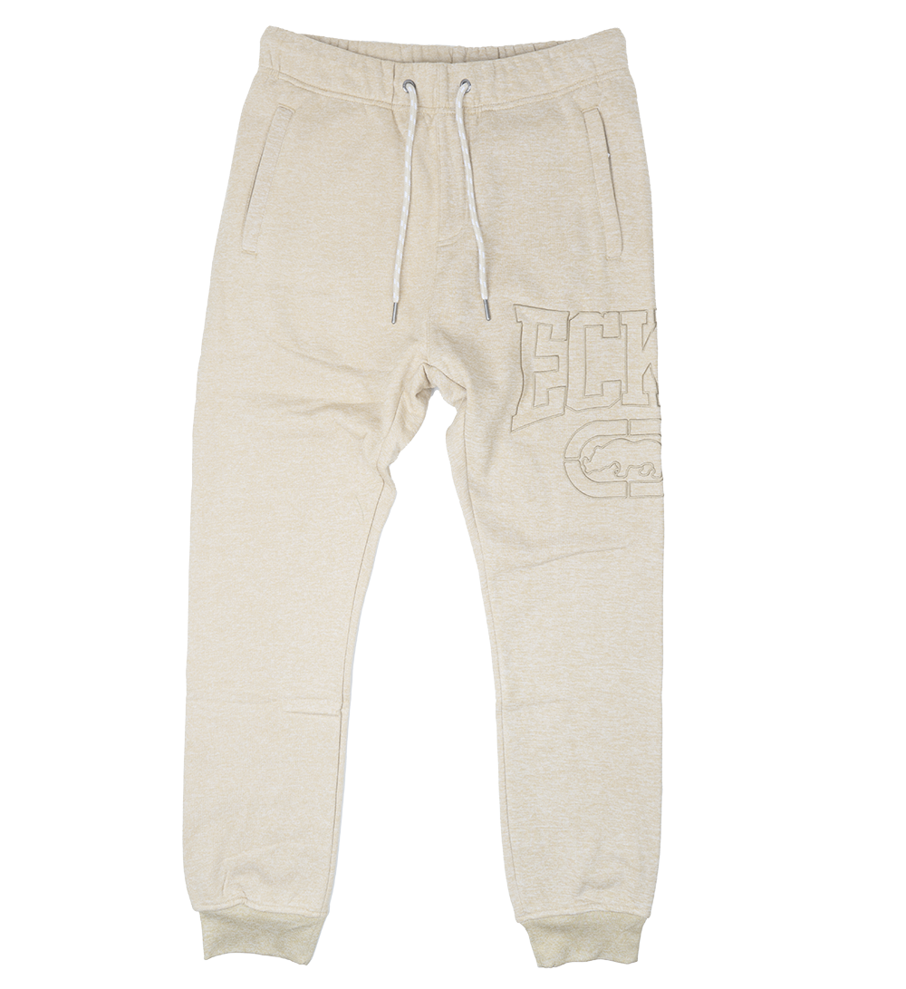 ECKO UNLTD FLEECE JOGGER PANTS OATMEAL - EO32G970