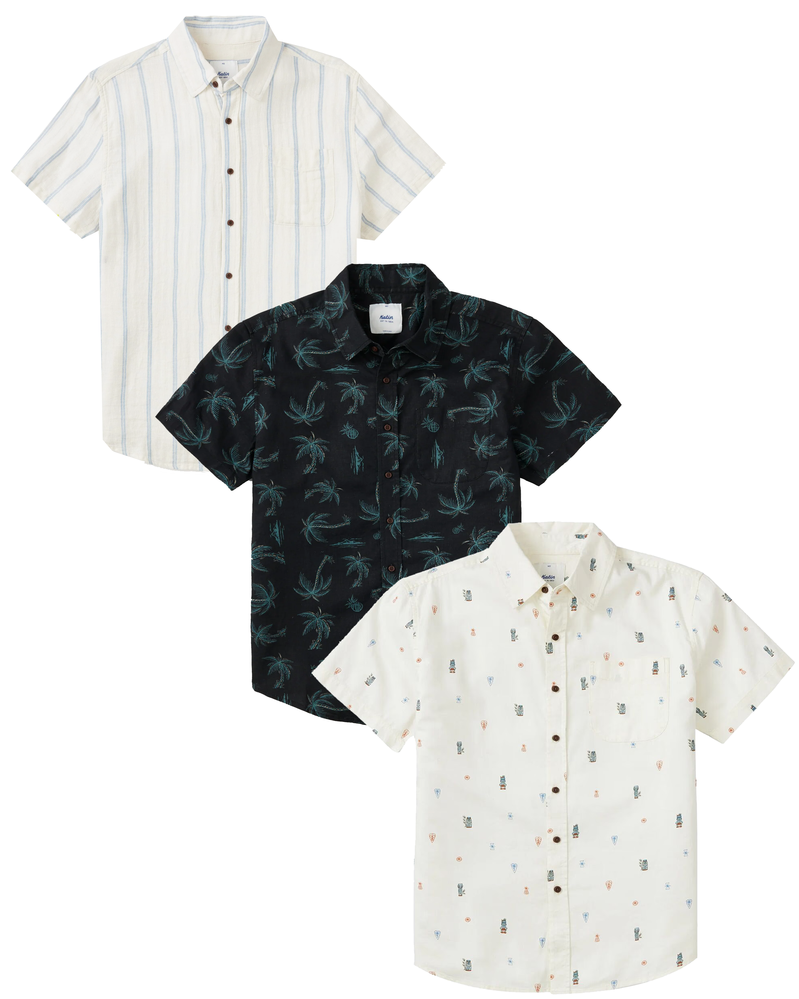 KATIN BOYS ASSORTED S/S BUTTON DOWN ASST - KTNSSBDB07