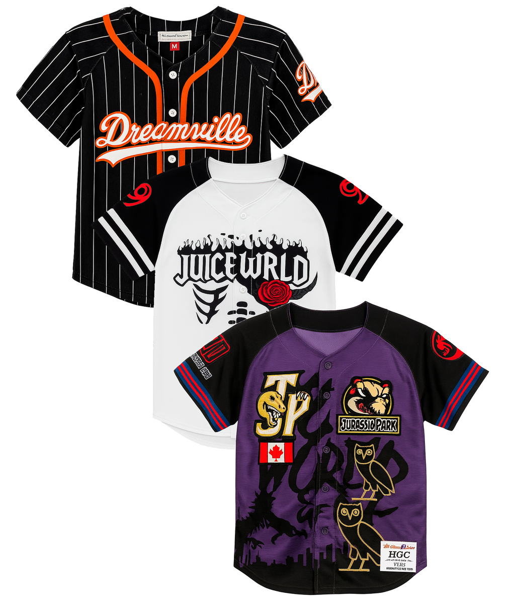 YOUTH HEADGEAR ASSORTED MUSIC BASEBALL JERSEY ASST - HGC