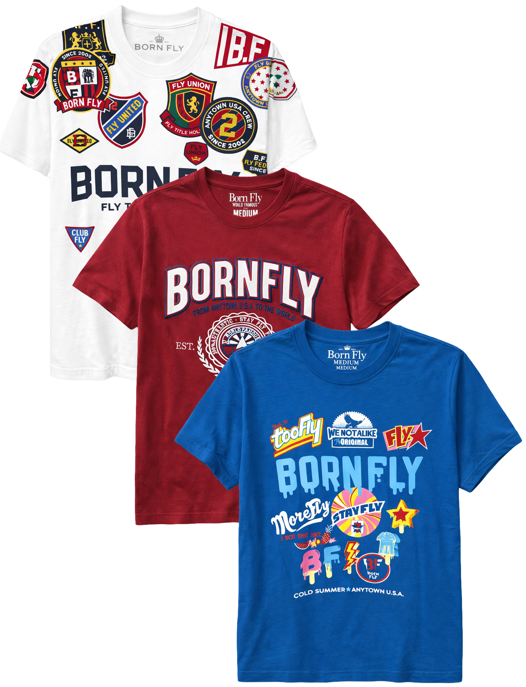 BORN FLY ASSORTED GRAPHIC T-SHIRT ASST - BFSSTA