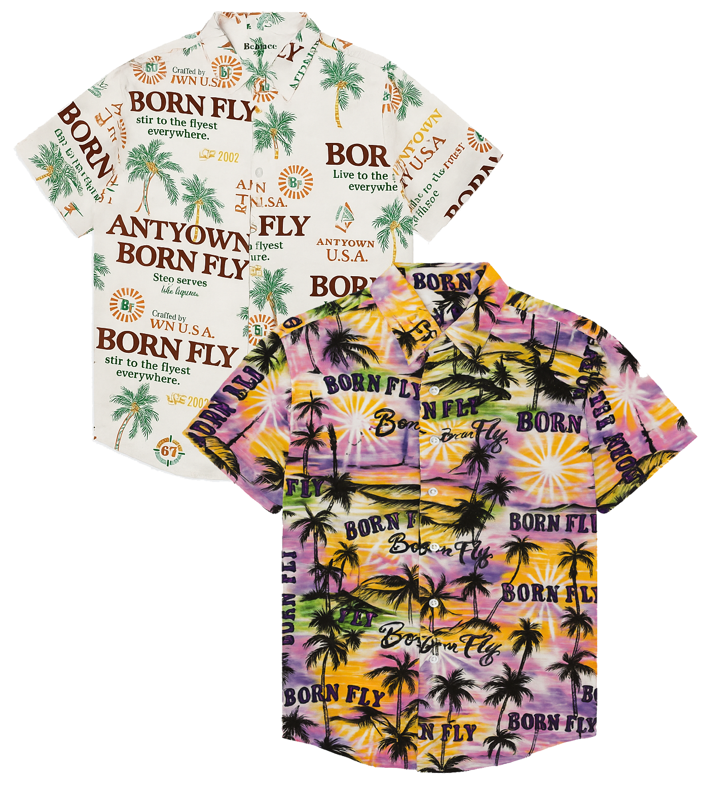 BORN FLY ASSORTED BUTTON DOWN SHIRTS ASST - BFSSBDTA