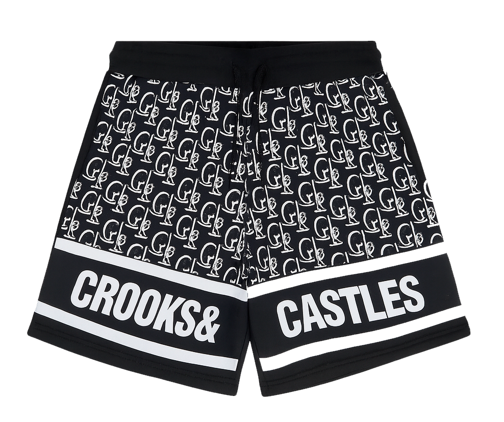 CROOKS & CASTLES SWEAT SHORTS BLACK - 2CC6516