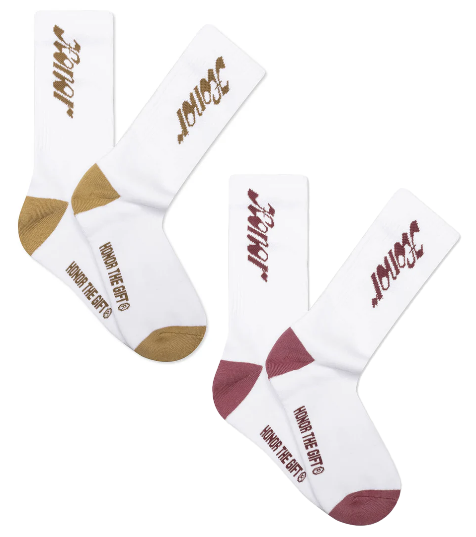 HONOR THE GIFT ASSORTED RIBBED SOCKS 2-COLOR ASST - HTG220380