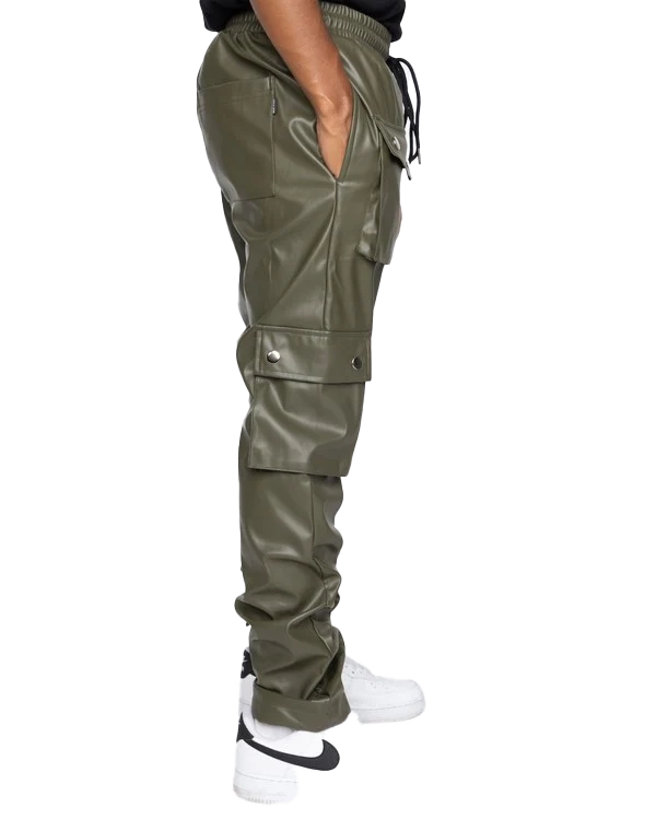 EPTM PLEATHER CARGO PANTS OLIVE - EPTM014