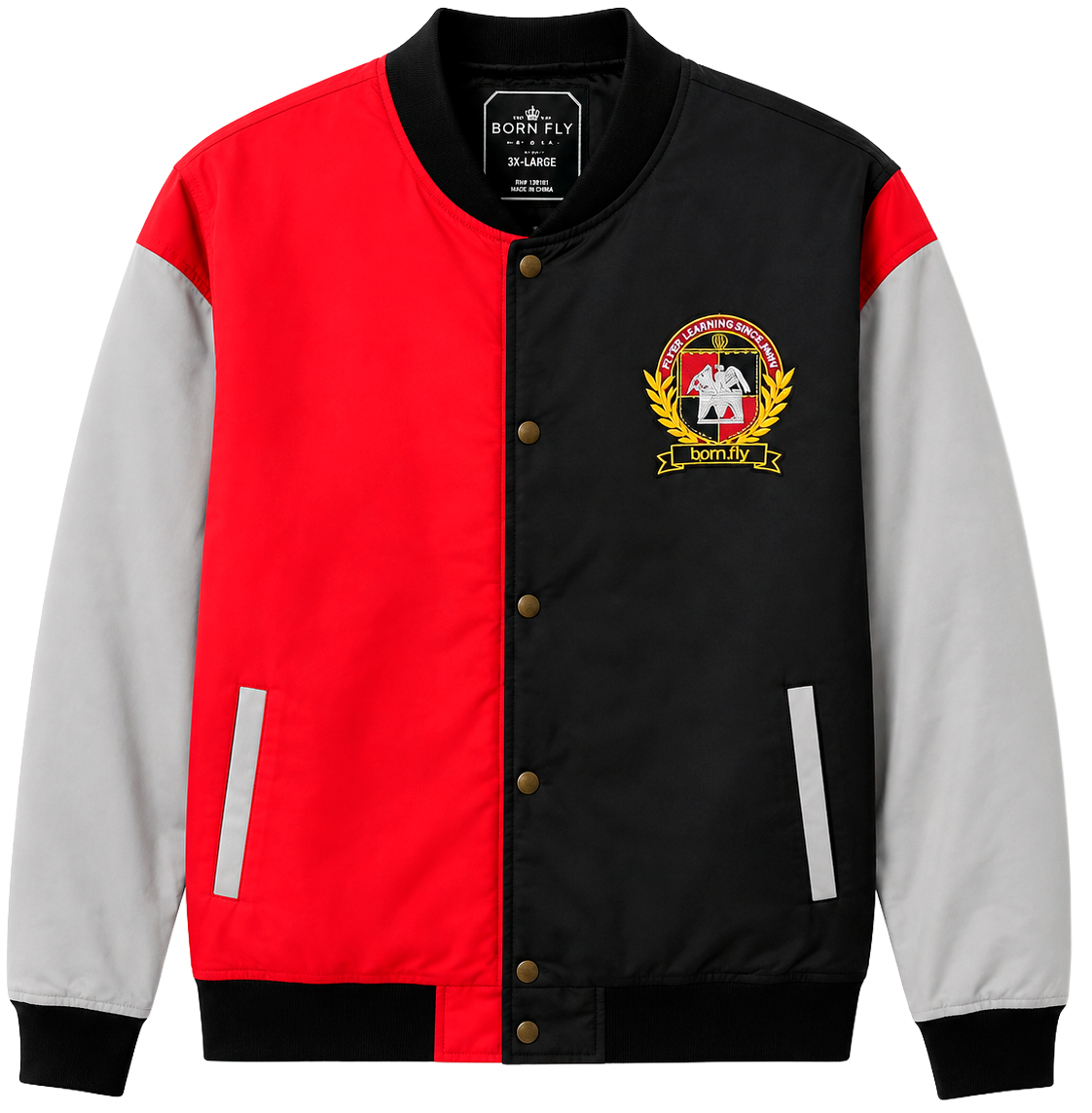 BORN FLY PREMIUM BOMBER JACKET RED - B07O2755