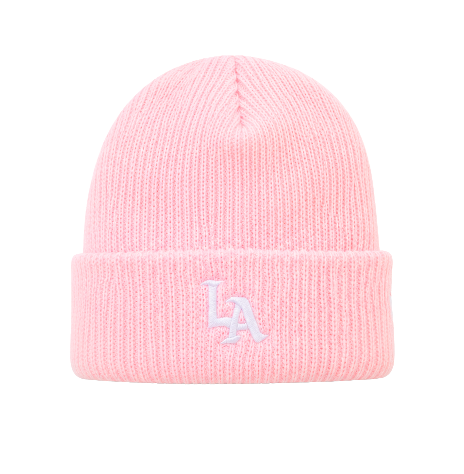 LA FAMILIA KNITTED CUFF BEANIE PINK - LFHOL22HW001