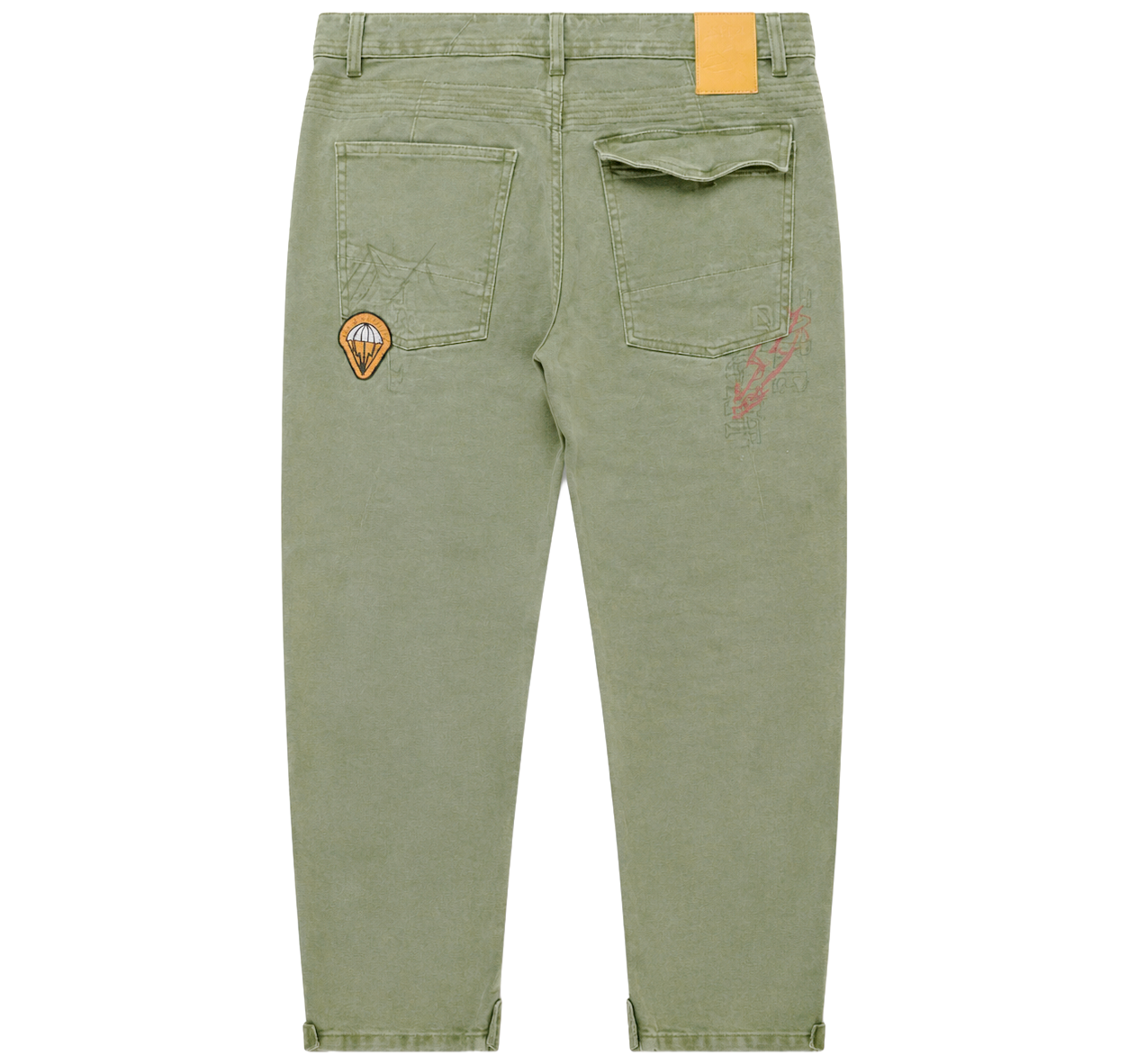 DREAMLAND DENIM JEANS PANTS OLIVE - DL072026