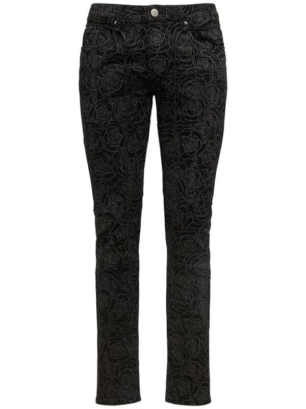 LIFTED ANCHOR DENIM JEANS ROSE ETCHED BLACK - LAFA221-1