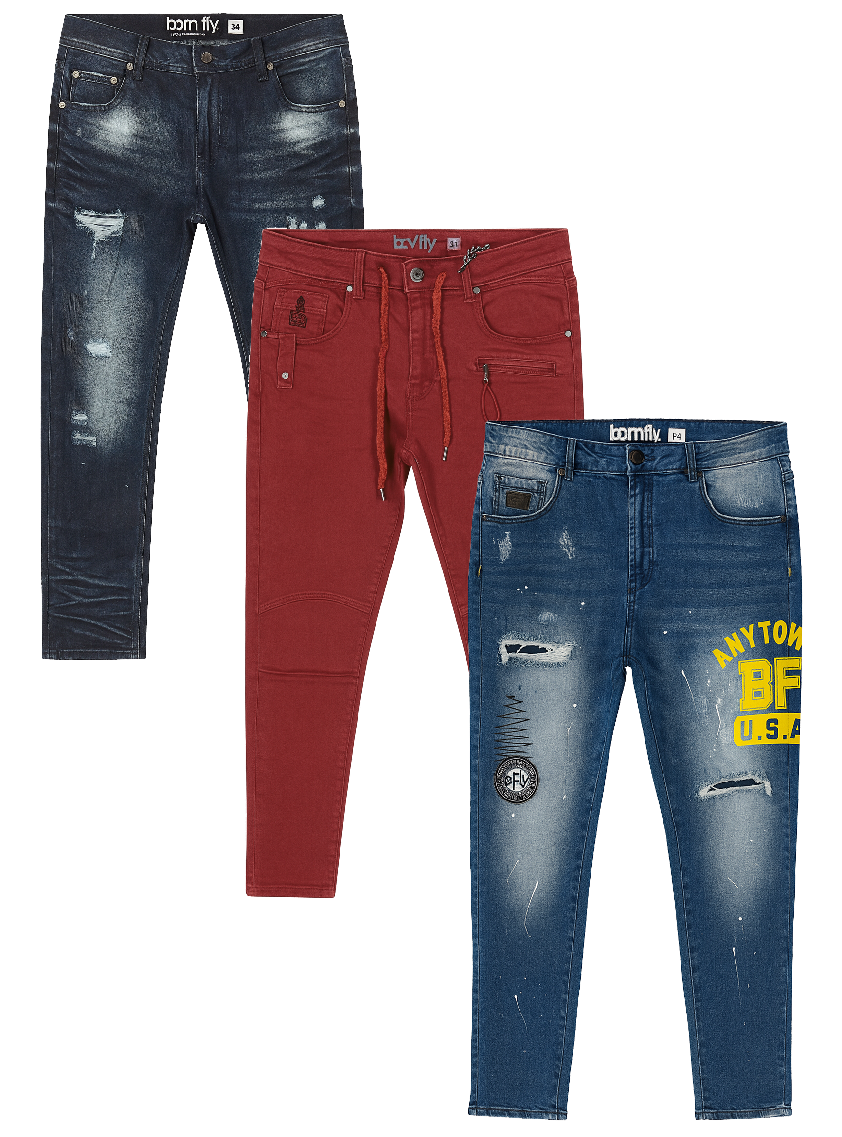 BORN FLY ASSORTED DENIM JEANS ASST - BFJNSA