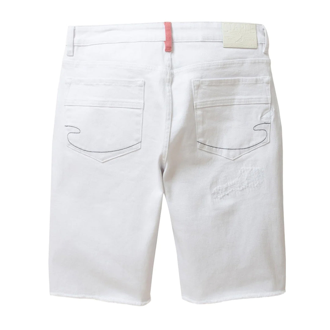 Staple White Denim Shorts - 2206D6911