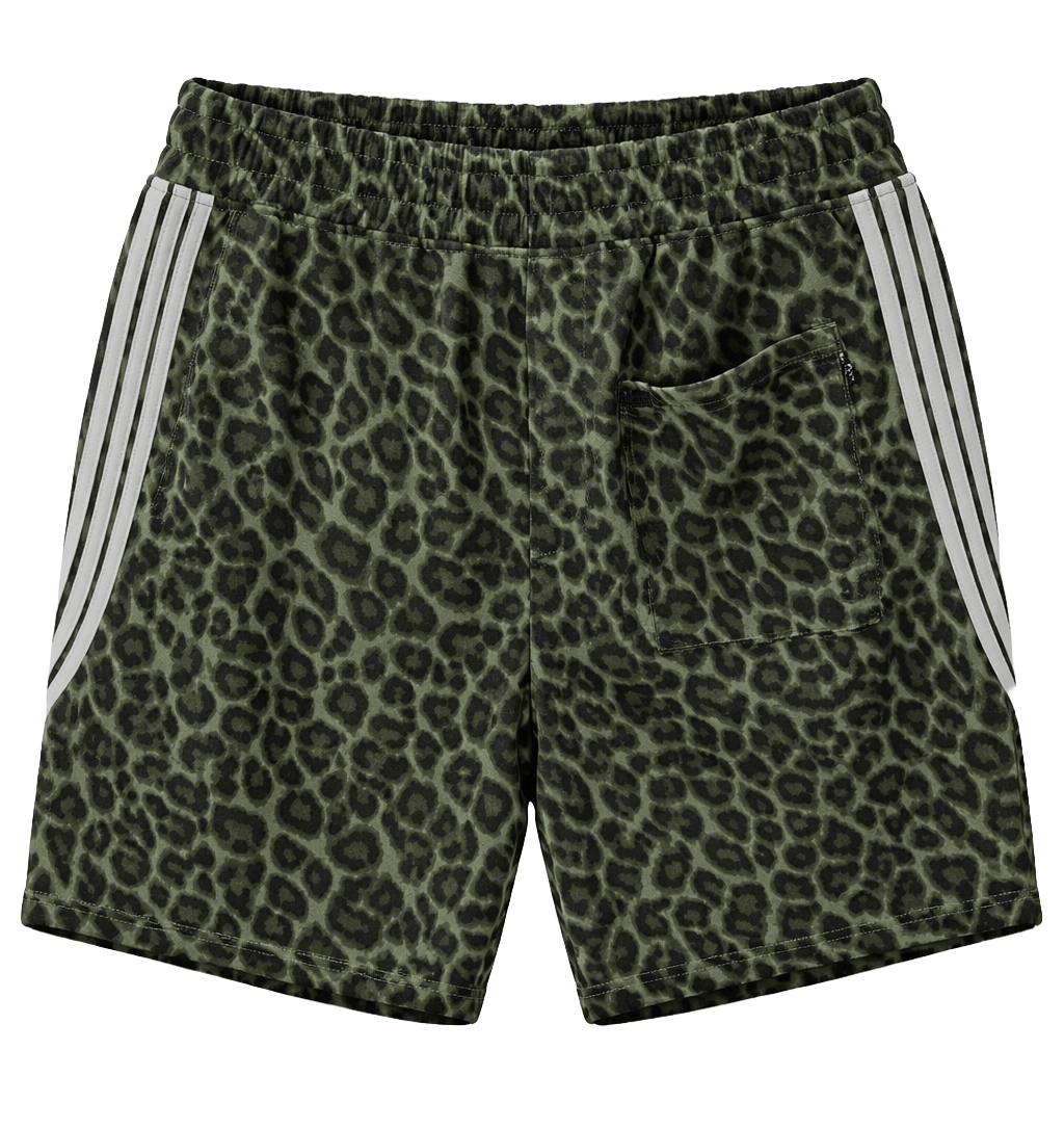 EPTM LEOPARD SWEAT SHORTS OLIVE - EP12141