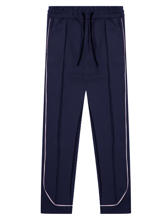 RICHIE LE PLEATED TRACK PANTS NAVY/WHT - RLC-427