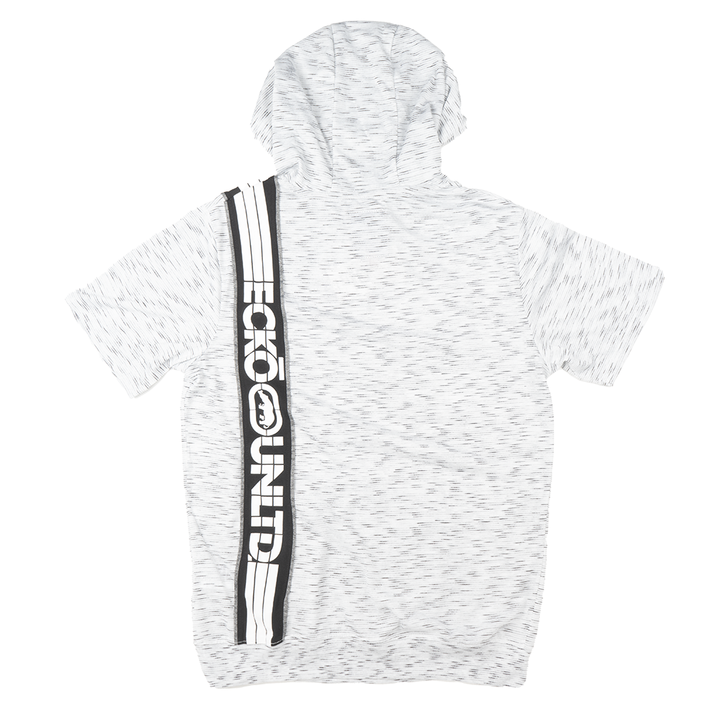 ECKO UNLTD S/S HOODIE SHIRT WHITE SPACEDYE - E012K905