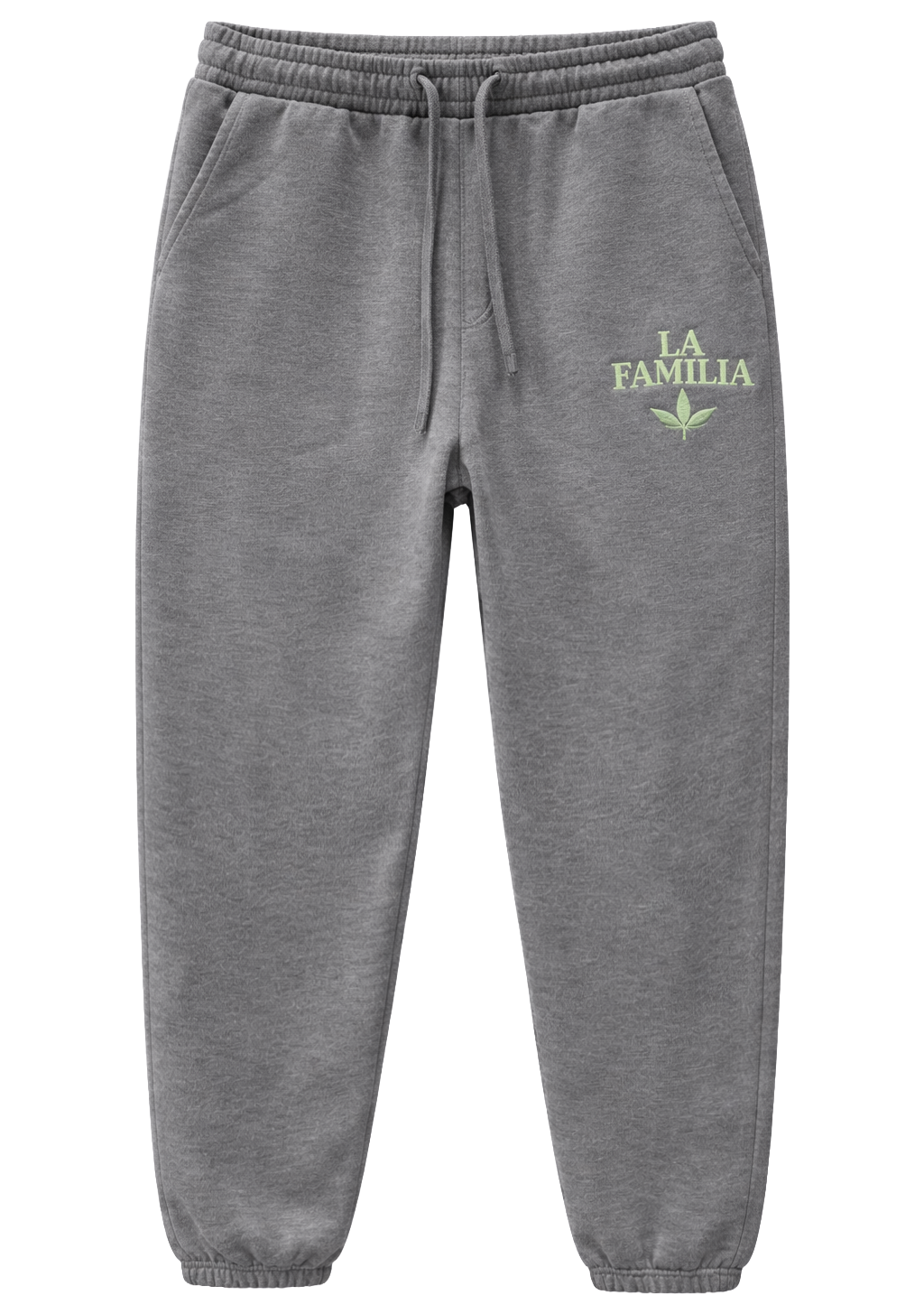 LA FAMILIA EMBROIDERED JOGGER PANTS STEEL GREY - LFSP23KB101E