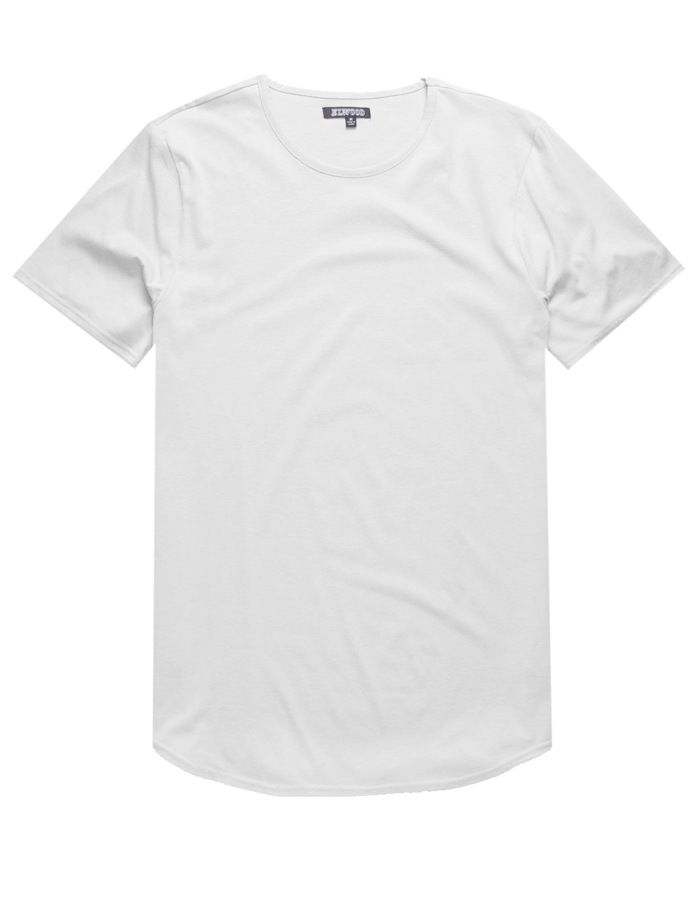 ELWOOD S/S CURVED HEM T-SHIRT WHITE - EMT027380