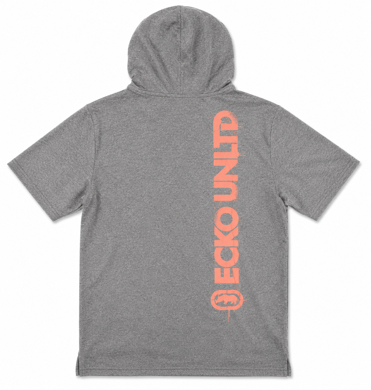 ECKO UNLTD S/S HOODIE SHIRT GREY MARLED - EO12K821