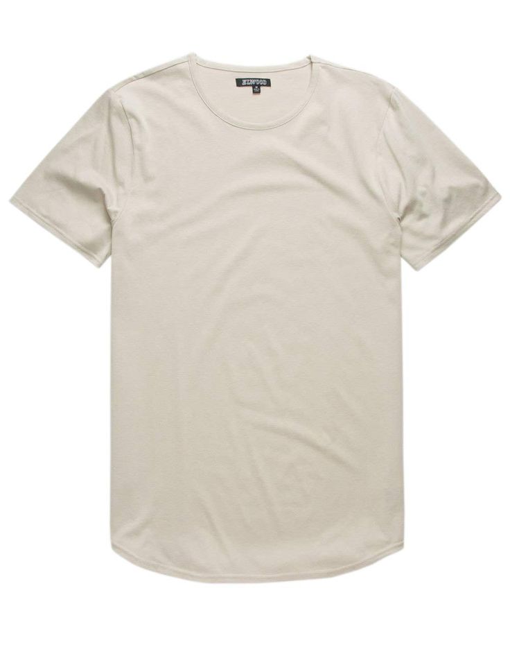 ELWOOD S/S CURVED HEM T-SHIRT SAND - EMT027380