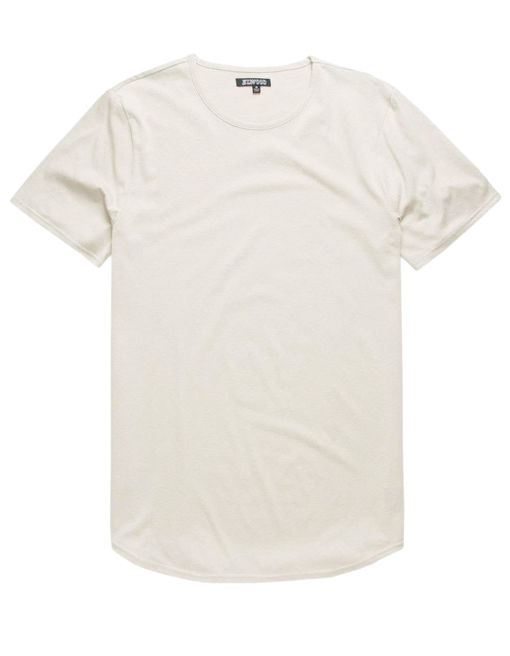 ELWOOD S/S CURVED HEM T-SHIRT SAND- EMT013859