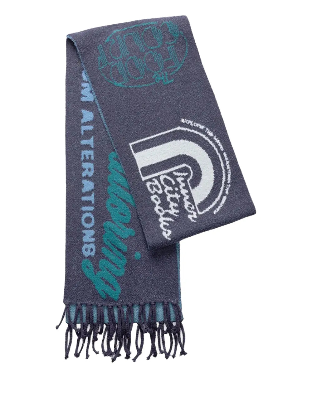 HONOR THE GIFT WOOL SCARF DARK GREY - HTG240480