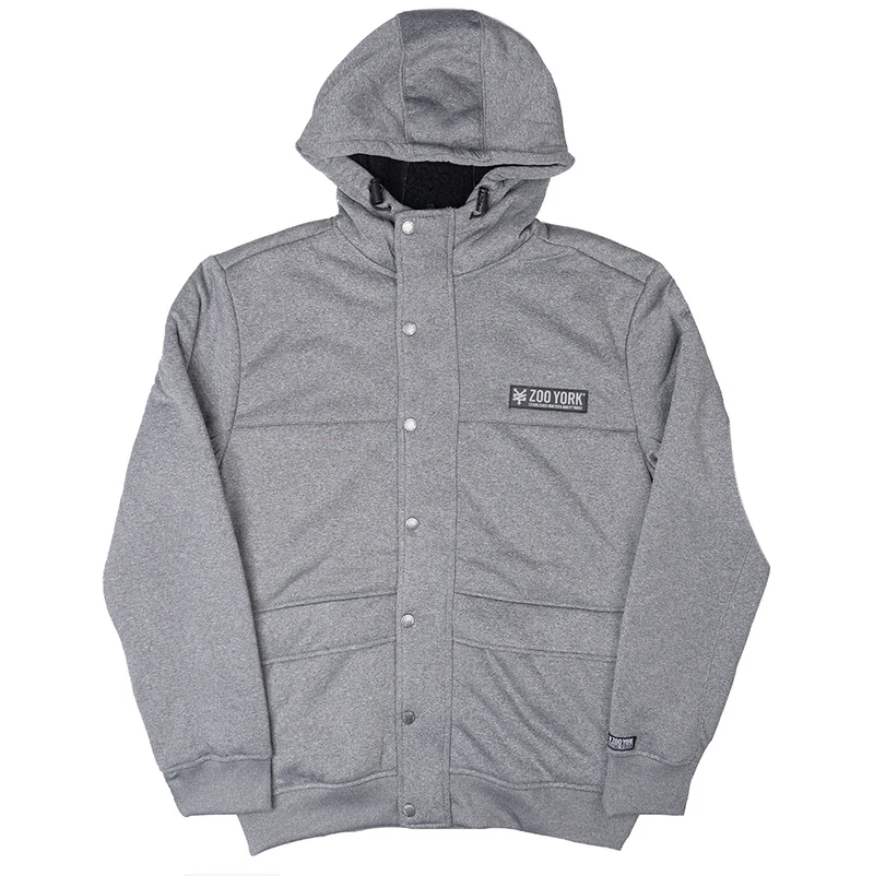 ZOO YORK SHERPA ZIP JACKET GRAY MARBLED - ZY30H62