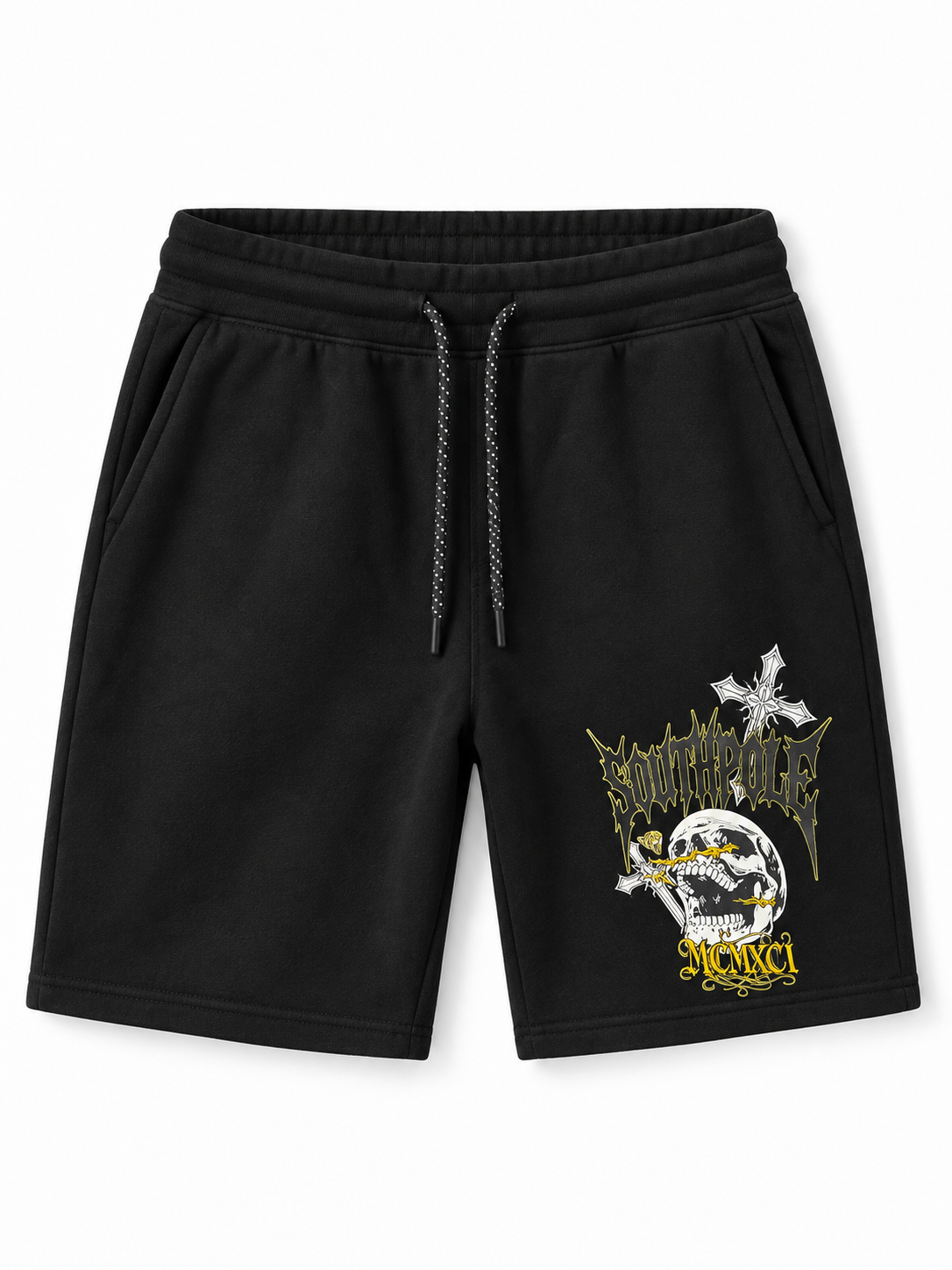 SOUTH POLE FLEECE SWEATSHORTS BLACK - SM461683